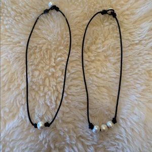 7 & 6 inch 1 Pearl & 3 Pearl Necklaces